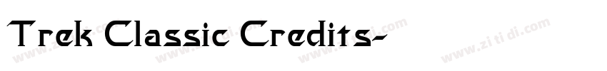 Trek Classic Credits字体转换